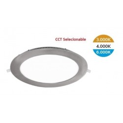 Downlight panel LED Redondo 170mm Niquel Satinado 12W CCT